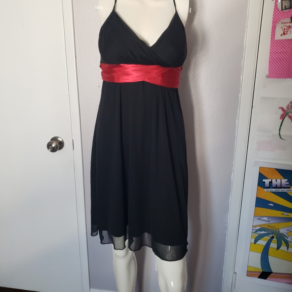 Elegant Black and Red Dress